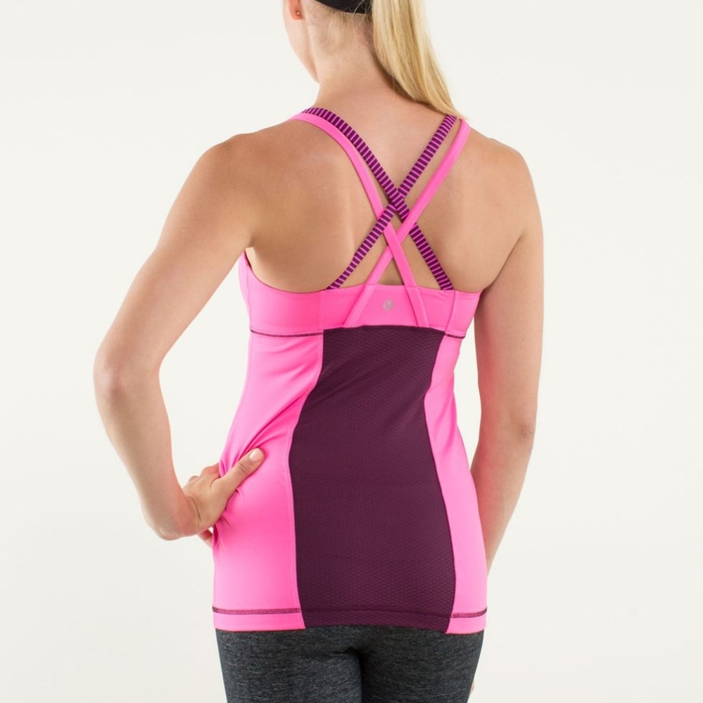 Lululemon Energy TankHyper Stripe Raspberry Glo Light Raspberry Glo Light  Plum